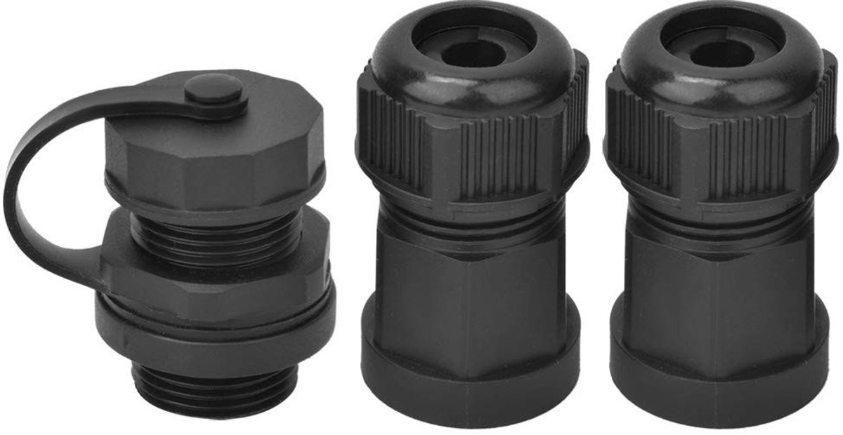 Allecto - Waterdichte RJ45 Connector - Netwerkverbinding - Duurzaam - CAT5/6 Kabel - Betrouwbare Socket - Voor binnen en buiten - Zwart