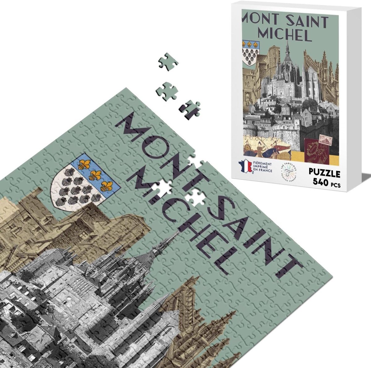 Klassieke Puzzel 540 Stukjes Mont Saint Michel Collage