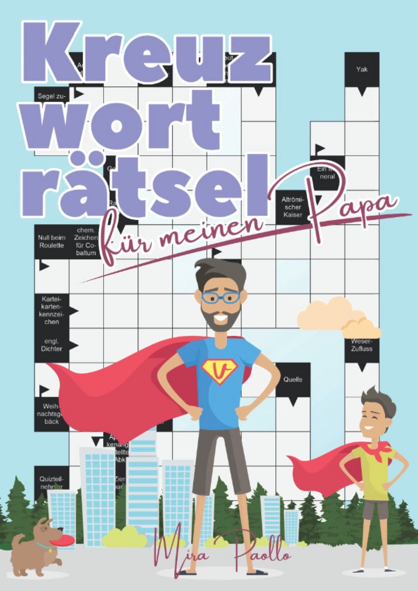 Kruiswoordpuzzelboek voor Vader: Cadeau voor Vaderdag of Verjaardag