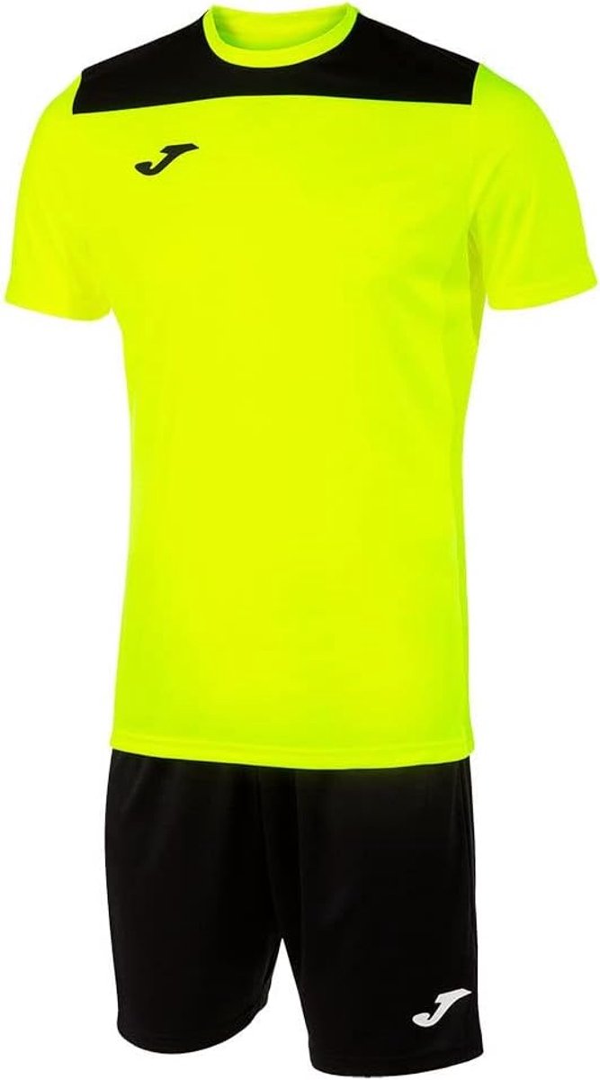 Sportshirt en Korte Broek Set voor Heren en Dames | Neon Geel Zwart