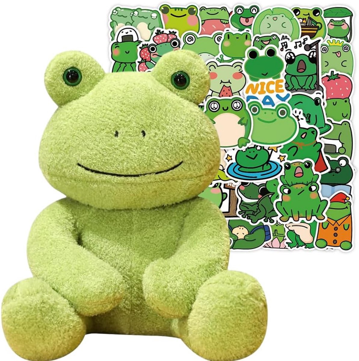 Schattig Groen Pluche Kikker Knuffeldier (25 cm) voor Kinderen