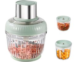 Elektrische Keukenhakmolen - Keukenmachine Mixer - Snel Ingrediënten Hakken - Drie Maten 400W Vermogen - 2.5L 0.8L 0.5L - Groen