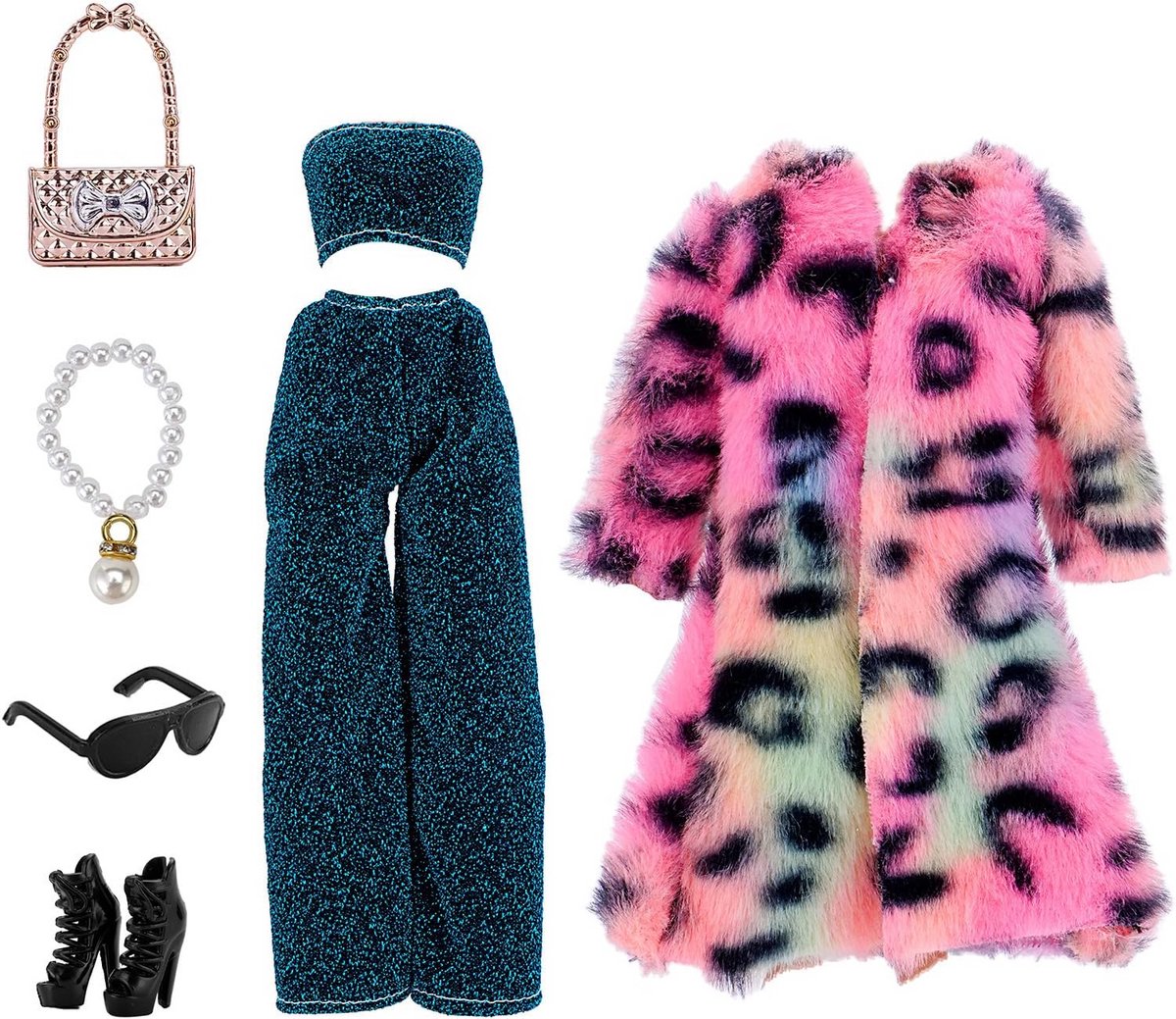 5 Sets Poppenkleding Herfst & Winter Outfit Setjes met Schoenen en Accessoires voor 29cm Pop