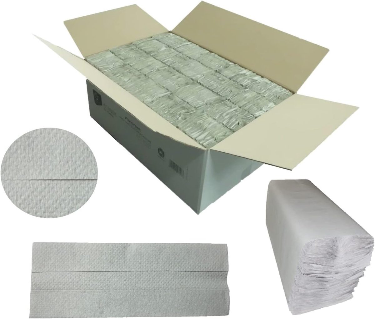 1-laags C-vouw Papieren Handdoekjes - 3640 Stuks - 24.5 x 33 cm - Natuurlijk