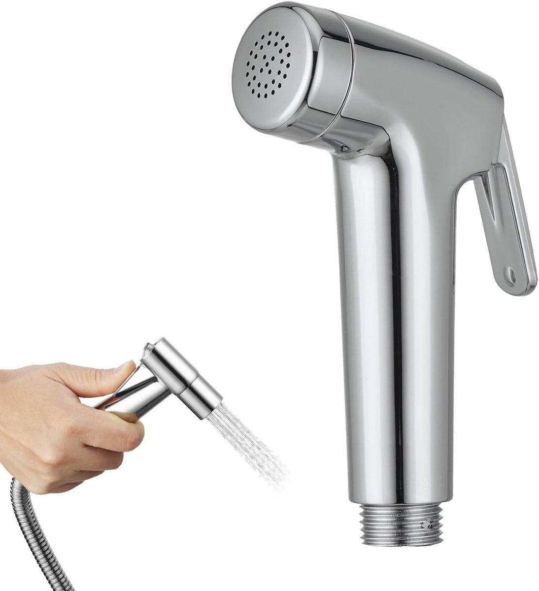 Allecto - Handheld Bidet Sprayer - Dubbele Modus - Multifunctionele Reinigingskraan - ABS Douche - Bidet voor Toilet - Geschikt voor Badkamer - Zilver