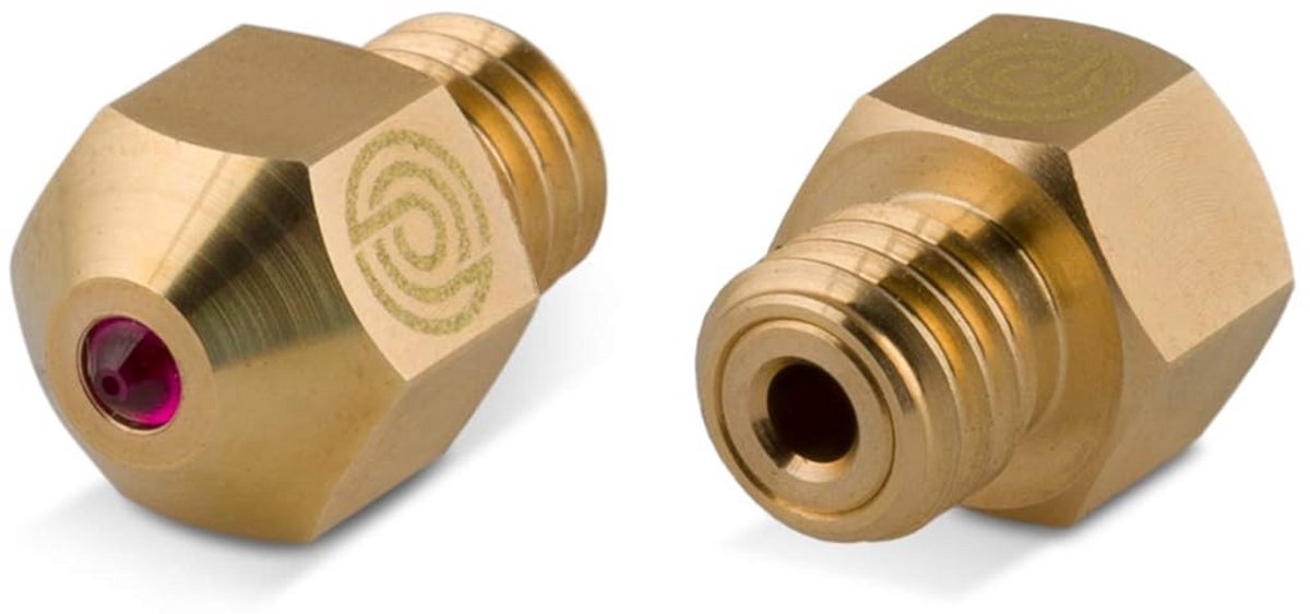 3D Printer Mondstuk - Verwarmingselement Tip - Allerlei Filament - Robijn Edelsteen - 0.6 mm