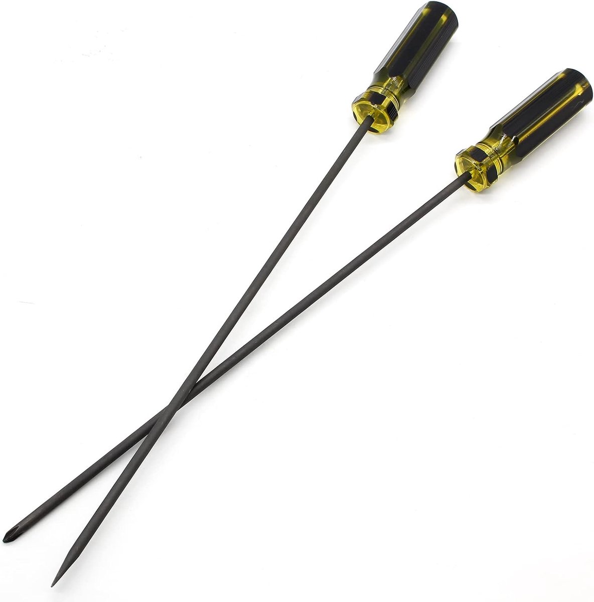 Extra lange schroevendraaierset (2 stuks) met Kruiskop & Platte kop - 39 cm