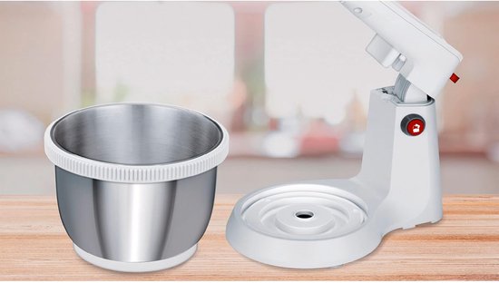 Kneedmachine met Roterende Kom (3.5L) - 400W - 5 Snelheden + Turbo - Inox Accessoires van Merkloos — afbeelding 2