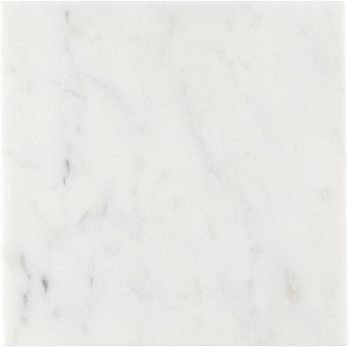Vierkante Marmeren Kaasplank / Serveerplank - Wit Marmeren Serveerplateau met Voetjes