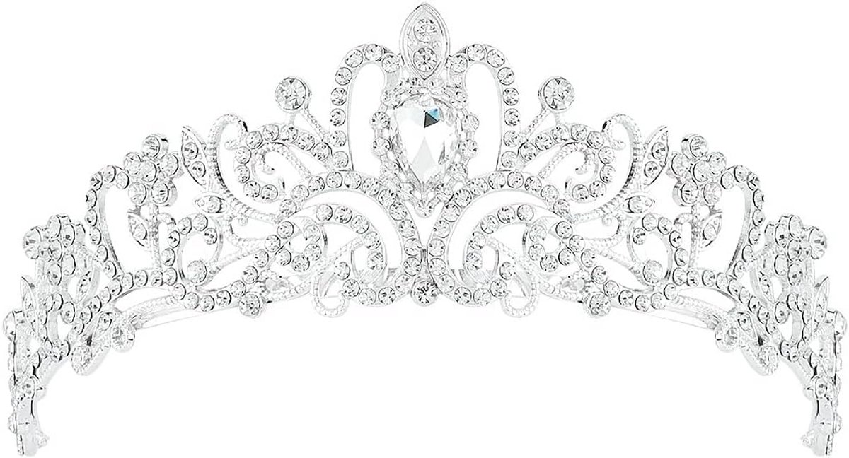Prachtige Tiara en Kroon voor Dames en Meisjes - Glanzende Haaraccessoire