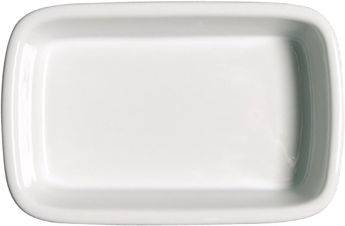 Rechthoekige Ovenschaal 22 cm Wit - Keramische Braadpan