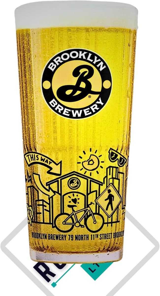 Pint Glas 56cl Brewery Stijl Bierglas met 1 Bier Coaster