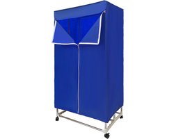 Elektrische Droger - Kleding Droogrek - Snel Drogen - Verplaatsbaar Met Wielen - 70x50x150cm - Blauw