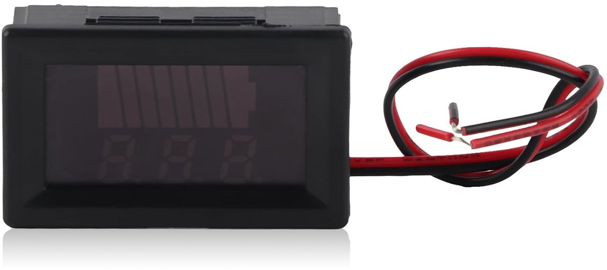 Spanningsstroom DC Display - Digitale Ampèremeter - Accu Monitoren - Twee-draads Systeem - 4.8 x 3 x 2 cm - Rood