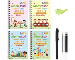 Herbruikbare Schrijf- en Oefenboeken Set voor Kleuters (3-5 jaar) - Leren Lezen, Rekenen en Tekenen