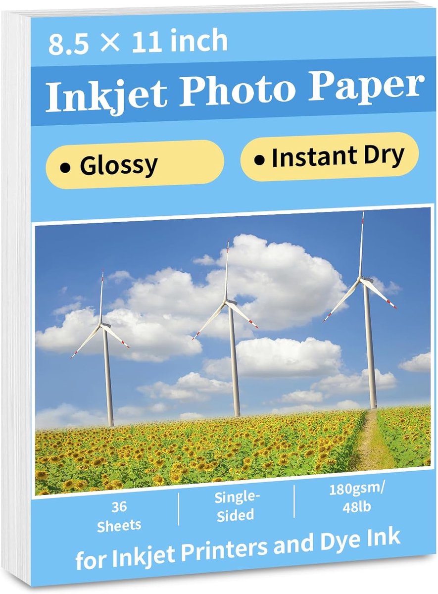 Glanzend Fotopapier Inkjet A4+ 36 Vel, 180 g/m², Sneldrogend voor Perfecte Prints