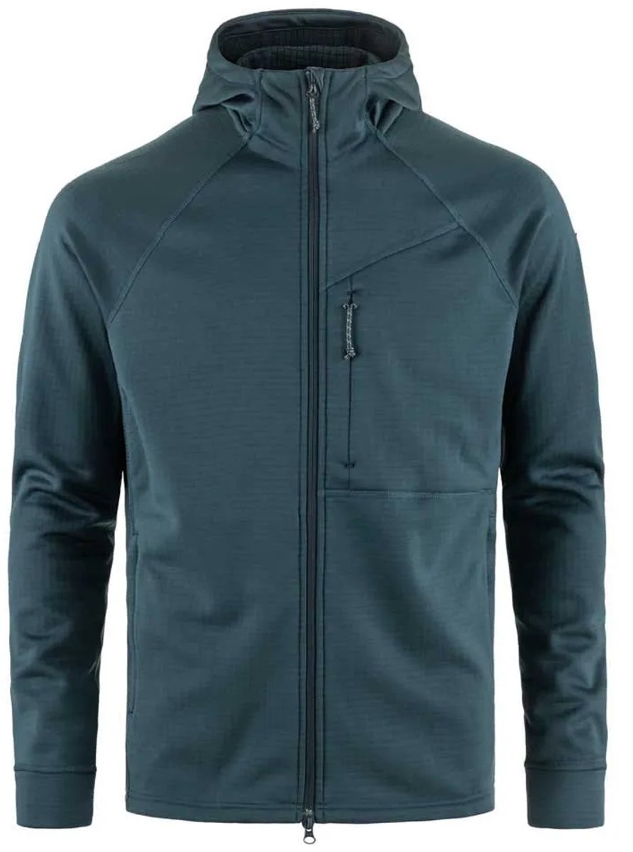 Fjällräven Abisko Grid Fleece Met Volledige Rits Man Blauw