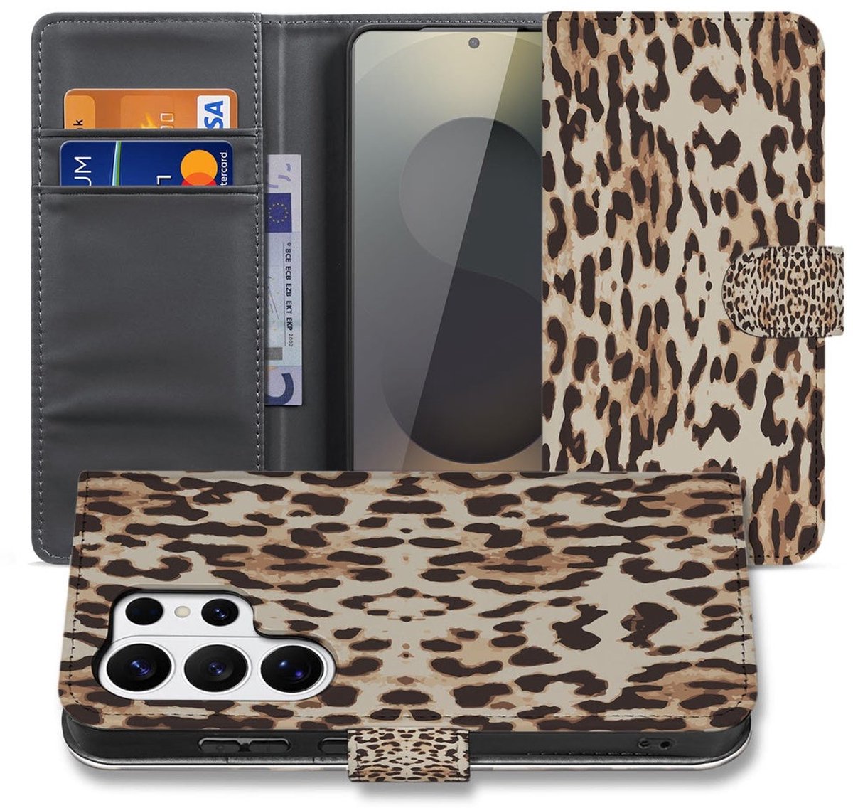 Book Case Samsung Galaxy S26 Ultra Leopard Portemonnee Hoesje