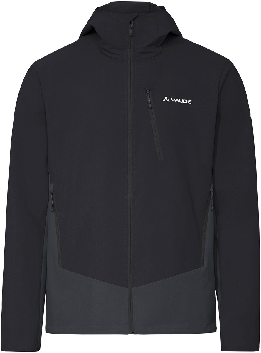 VAUDE Tekoa Jacket II Softshell Jas Heren Outdoor Sportjassen Niet-waterdicht Winddicht Softshell Capuchon Regular pasvorm Zwart