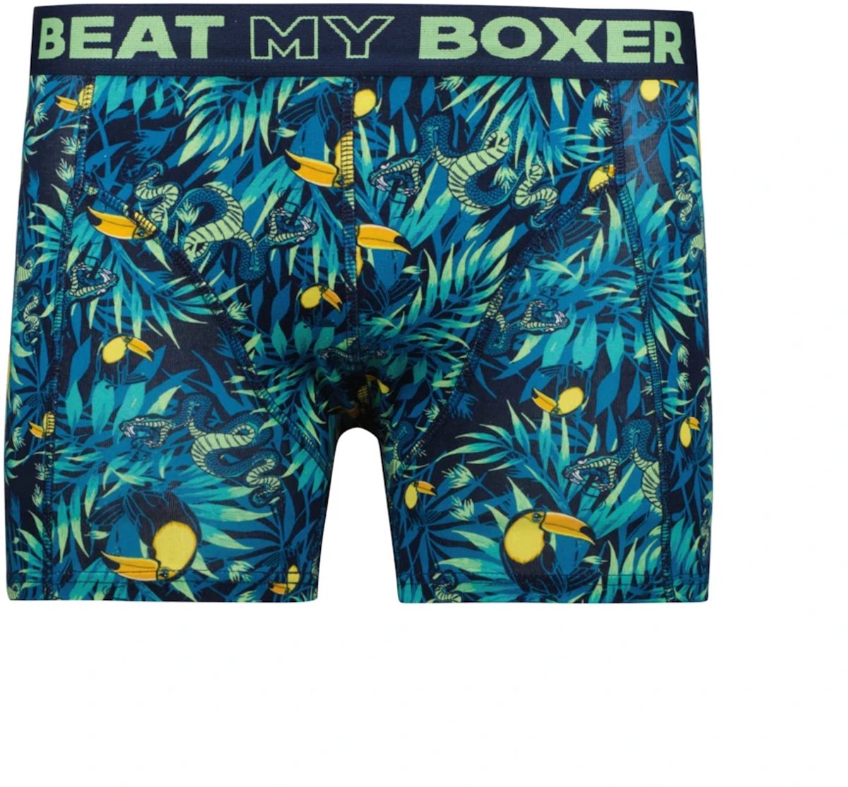 Beat my Boxer heren boxershort - Elastisch katoen - maat L - Toucan Jungle