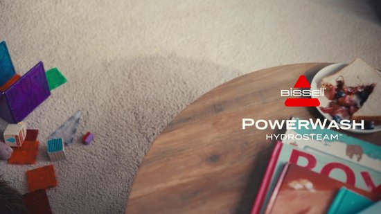 BISSELL PowerWash HydroSteam Tapijtreiniger - HydroSteam Technologie - 1400W Carpet Cleaner voor Tapijt, Vloerkleden & Bekleding - Vlekkenreiniger met XL Tankcapaciteit - 4199N