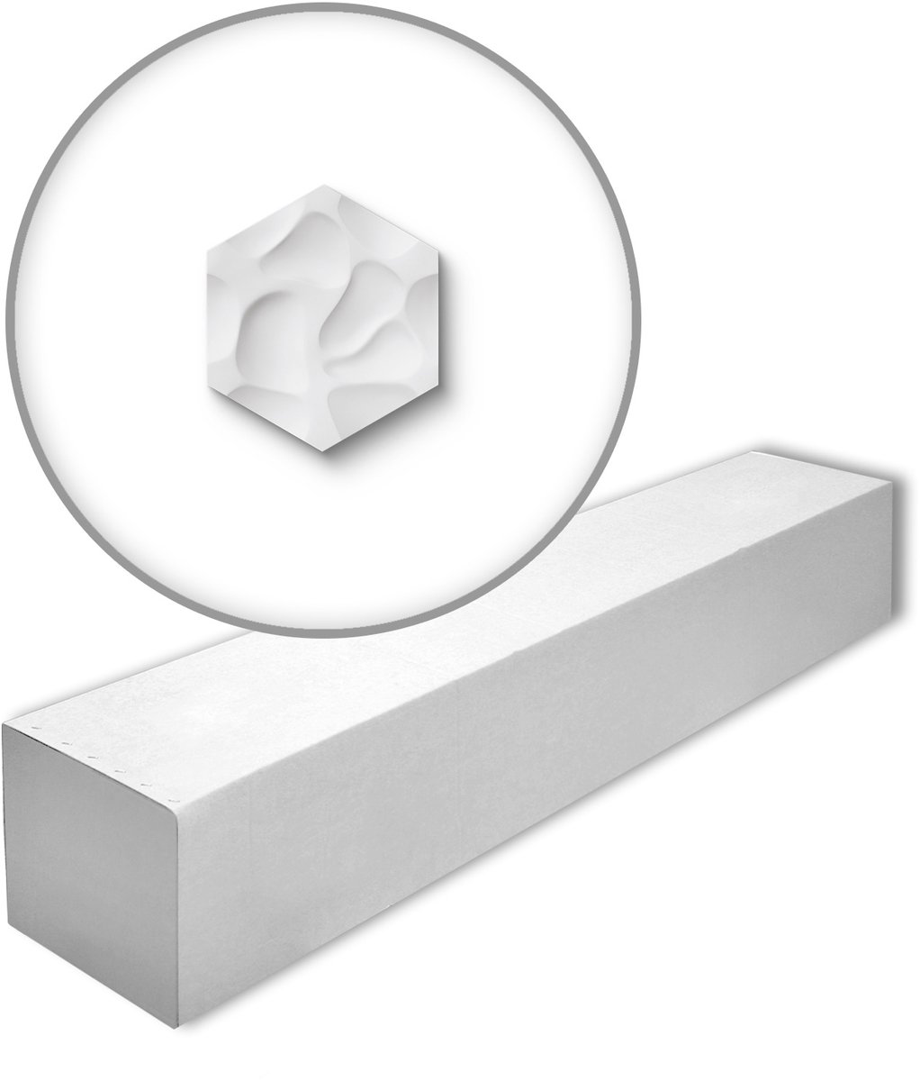 NMC CORAL-box ARSTYL Noel Marquet 1 doos 6 stukken 3d muurpaneel modern design wit | 0,54 m2