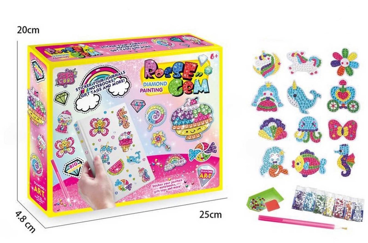 OLFed Rose Gem - Diamant Sticker Set - Creatief - 6+