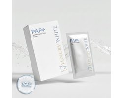 Luxury White - PAP+ Whitening Strips - Tandenblekers - Witte Tanden bleken - Teeth Whitening Strips - White Strips - Smile - Cresting Formula - Tandenbleekset - luxurywhite - Tandenbleek Set - Whitestrips - Pure Ingrediënten - Luxe Smile - 14 Paar