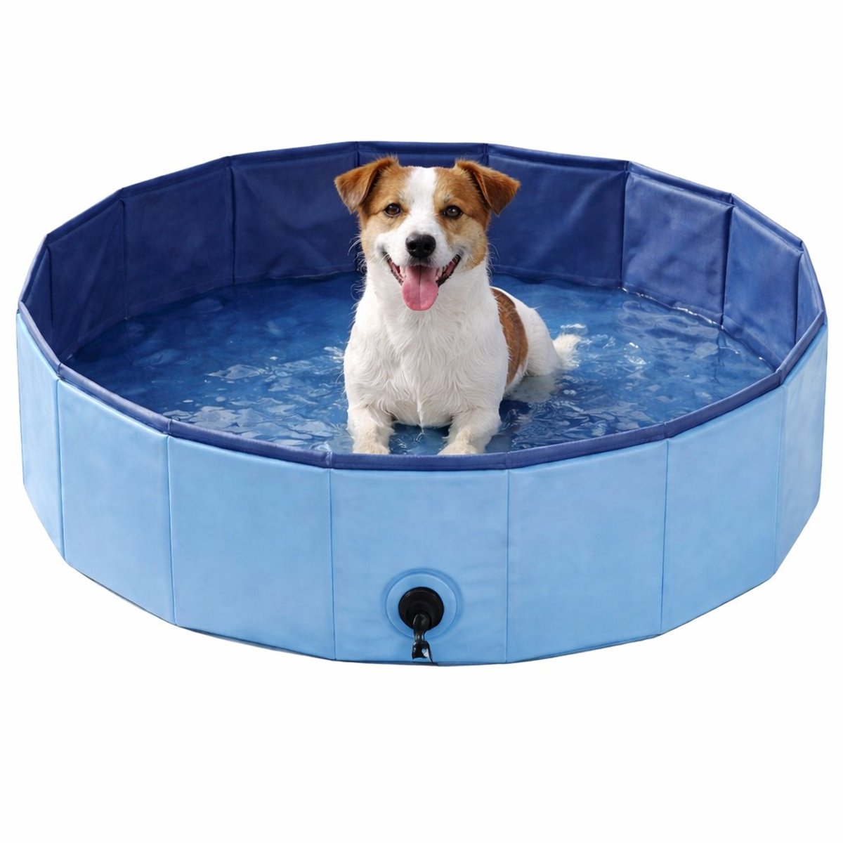 Ceruzo Hondenzwembad Ø80 cm – S– Opvouwbaar Hondenbad – Anti Slip – Blauw