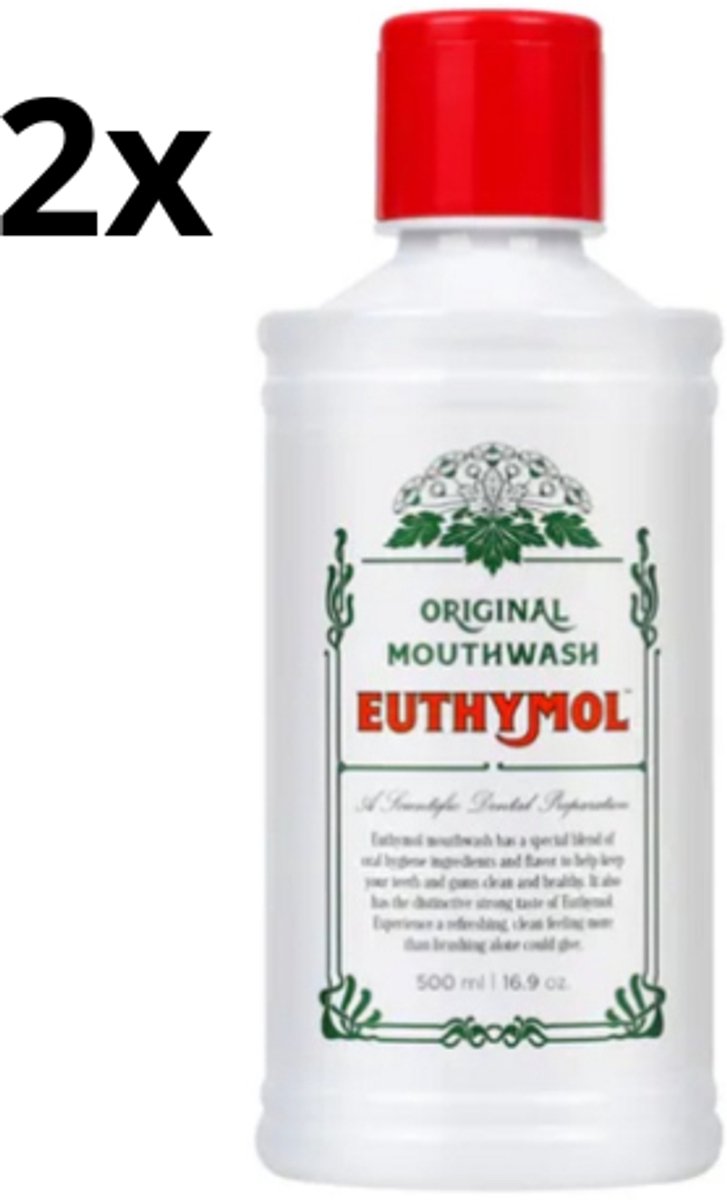 Euthymol Mondwater Original - 2 x 500 ml - Voordeelverpakking