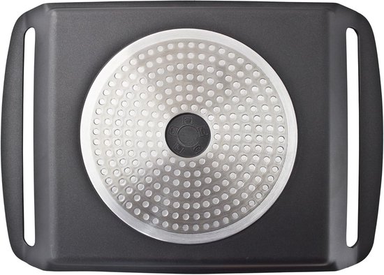 SNJY® Grillplaat Inductie - Bakplaat Inductie - Grill Apparaat - Aluminium Pan - 28,4 x 42 cm - Zwart — afbeelding 2