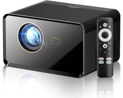 4K beamer - Full HD 1080P Smart-projector - autofocus/trapeziumcorrectie - 900 ANSI lumen - videobeamer met WiFi6 en BT 5.0 - 300 inch - grootbeeldprojector - thuisbioscoop - zwart