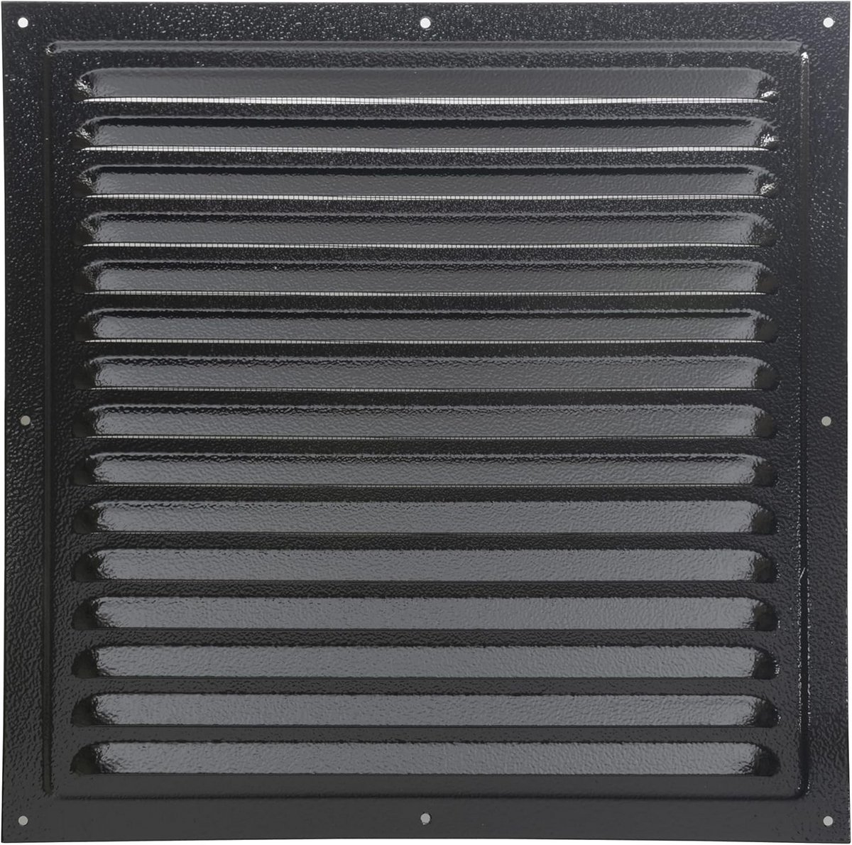 Metaal ventilatierooster 30x30 cm - Zwart - Ideaal voor binnen en buiten