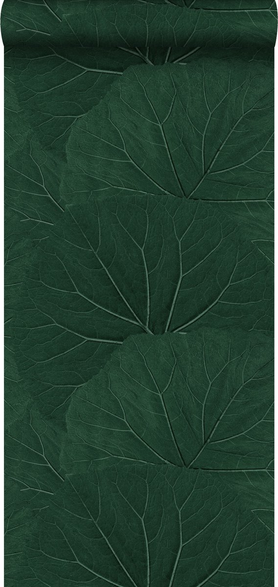 Proefstaal Walls4You behang tropische bladeren donkergroen - 26,5 x 21 cm - 935306-S