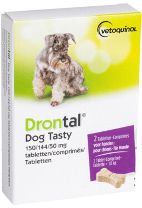 Drontal Dog Tasty Ontworming Tabletten vanaf 10kg 2 tabletten