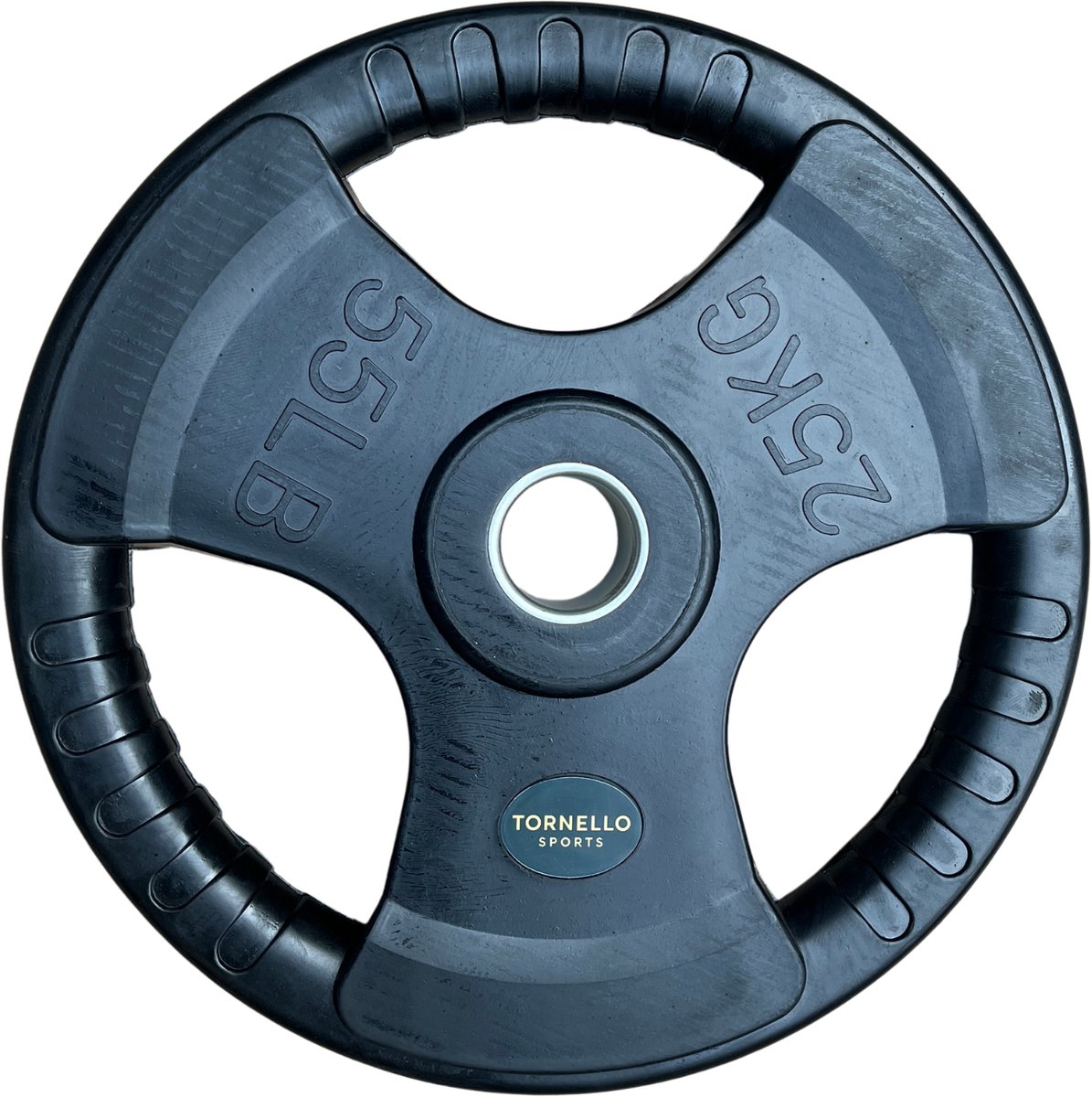 Tornello sports Tri-Grip 25 kg plaat met rubberen coating