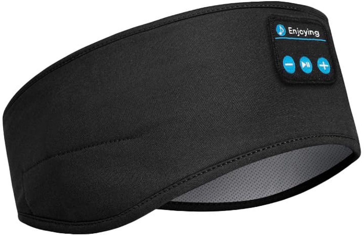 Slaapmasker met Speakers - Bluetooth 5.0 - Slaaphoofdtelefoon - Zwart | Bluetooth-sporthoofdband | draadloos slaapmasker met muziek | Hoofdband - Slaap Koptelefoon Draadloos - Oplaadbaar via USB |HD-stereomuziekluidsprekers voor training|