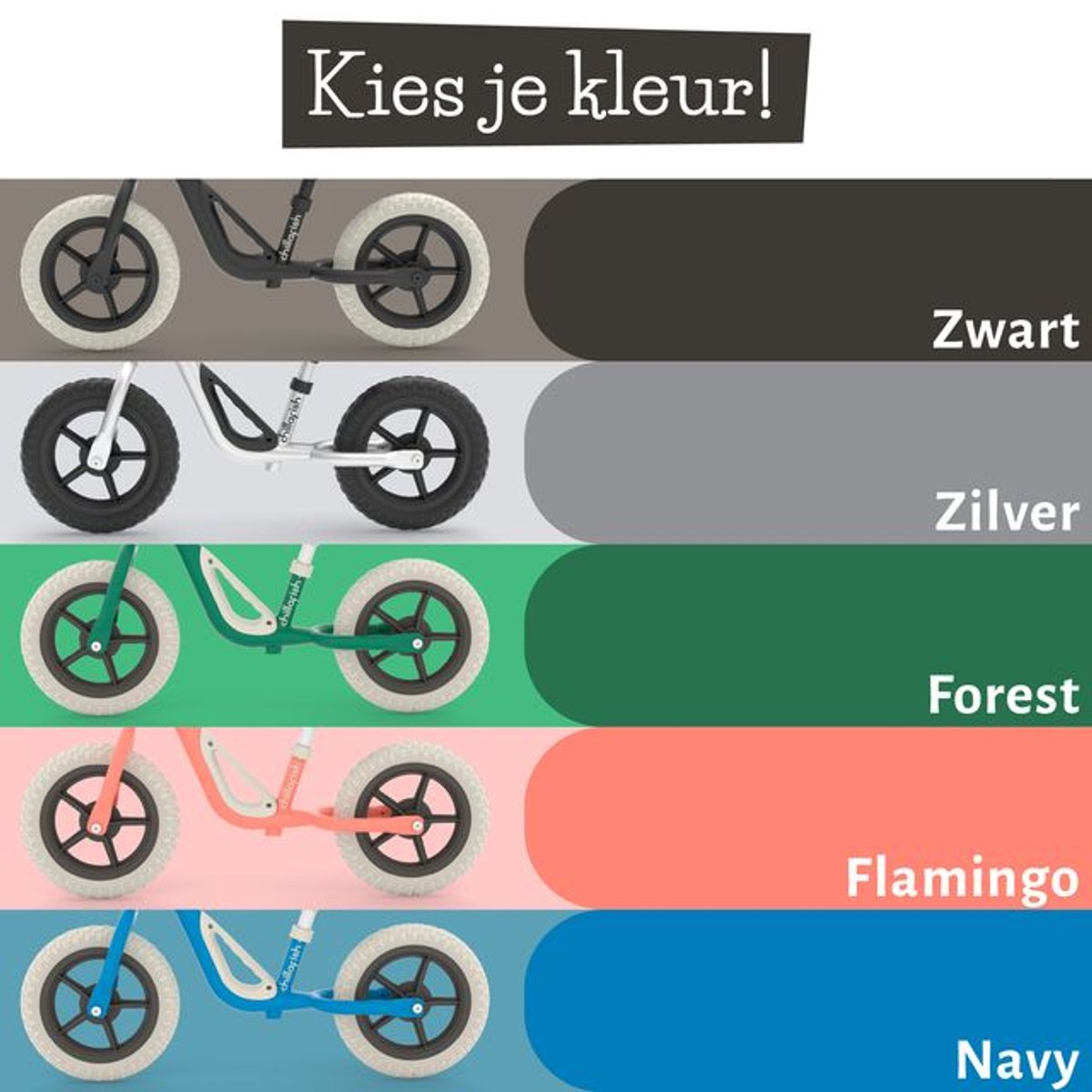Chillafish Loopfiets 2 jaar - Lichtgewicht met verstelbaar zadel en stuur - Zwart - Loopfiets voor jongens en meisjes tot 4 jaar met handvat om te dragen en anti lek banden - Model Charlie — afbeelding 11