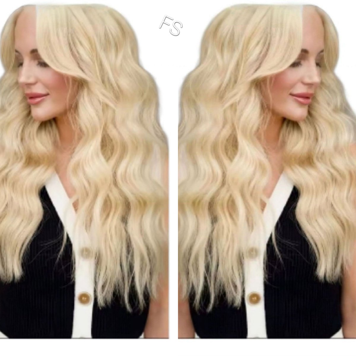 Braziliaans Remy Golf Dames Pruik – 28 Inch – 613 Blond – Echt Mensenhaar – 13x4 Lace Frontaal – Lang Golvend Haar- Frazimashop-