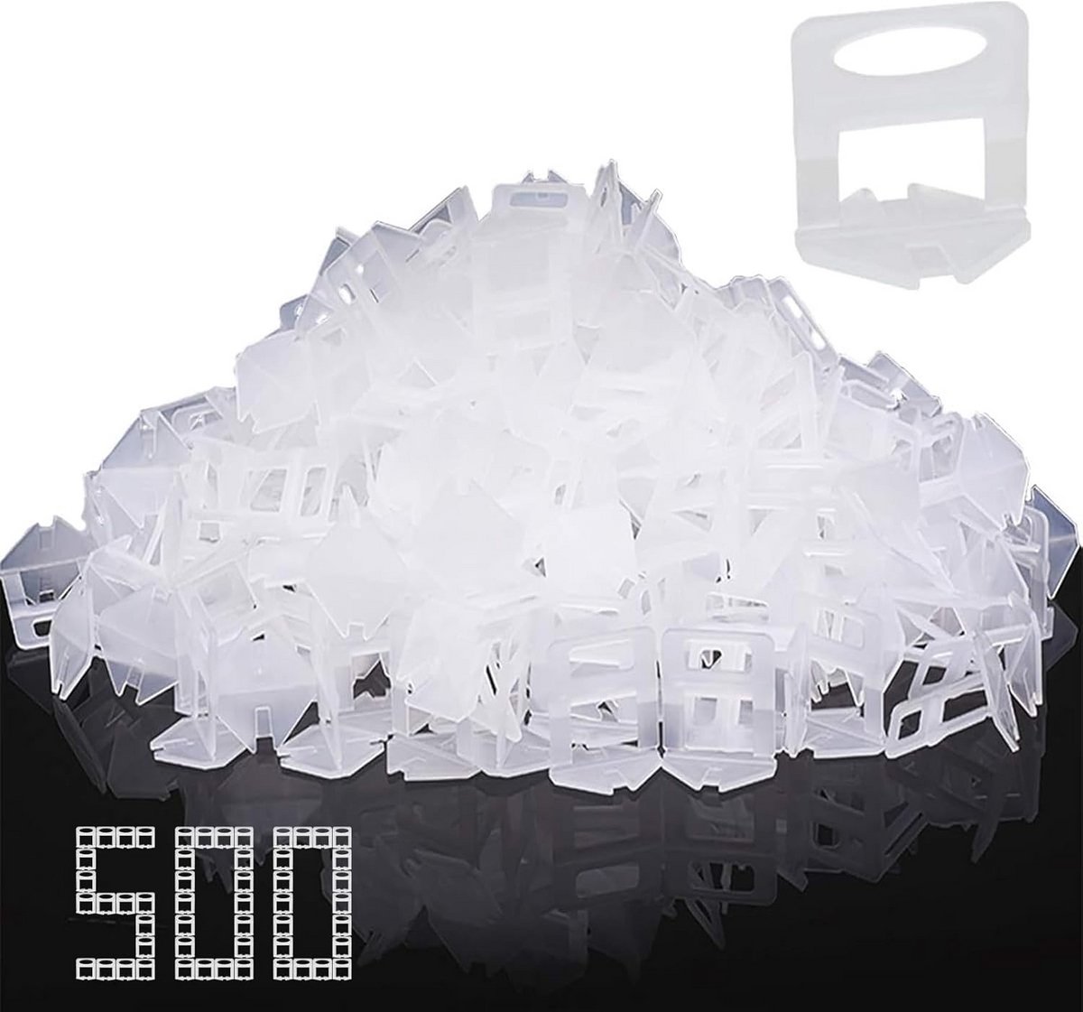 Tegelnivelleringssysteem 1,5 mm - 500 Stuks, Tegelgereedschap voor Vloer en Wand