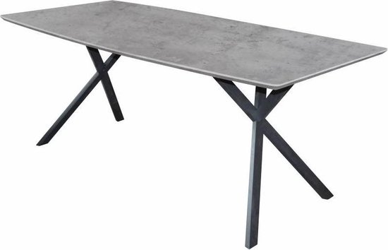 Duverger - Cosy - Eettafel 160 - ovaal - betonlook - grijs - 160x90x76cm |  bol.com