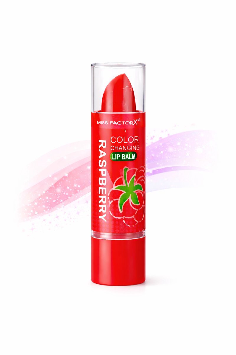 Miss FactorX Color Changing Lip Balm Raspberry – pH Lippenbalsem – Hydraterend – Roze Tint – 1 Stuk