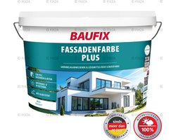 BAUFIX Gevelverf Plus Wit Mat 10L – Waterafstotend & Dampopen – Voor Baksteen, Beton & Stucwerk – Weerbestendige Buitenmuurverf