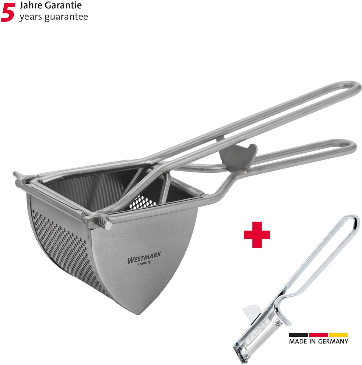 Westmark Aardappelpers Roestvrij Staal + Dunschiller »Famos«, 612622E7
