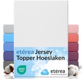 etérea Topper Jersey Hoeslaken 140x200 - 160x200 cm Oekotex Made in Green - 100% coton - Wit