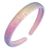 Pastel glitter haarband meisjes – roze paars geel ombre haarband – sprankelend en comfortabel haaraccessoire voor kinderen