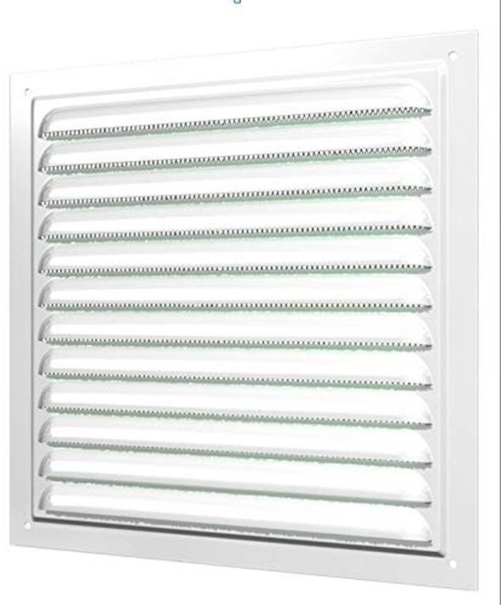Ventilatierooster van metaal met insectenbescherming voor afvoer- en toevoerlucht