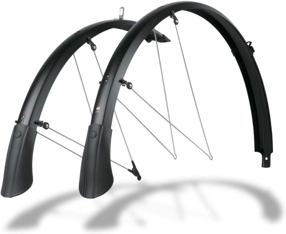 Fiets Spatbordenset 28 inch - Matte Zwarte Bescherming voor Trekking-, Reis- en Crossfietsen