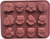 ProductGoods - Chocoladevorm mal Uil siliconen vorm voor chocolade ijsblokjes ijsklontjes of fondant