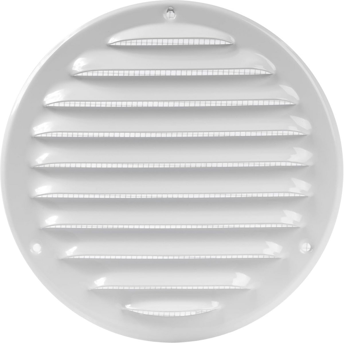 Wit Ventilatierooster Ø 12,5 cm met Geïntegreerd Vlieengaas voor HVAC-systemen